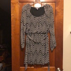 Chevron Black and White Dress
